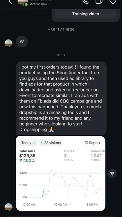 DropMax customer result 15